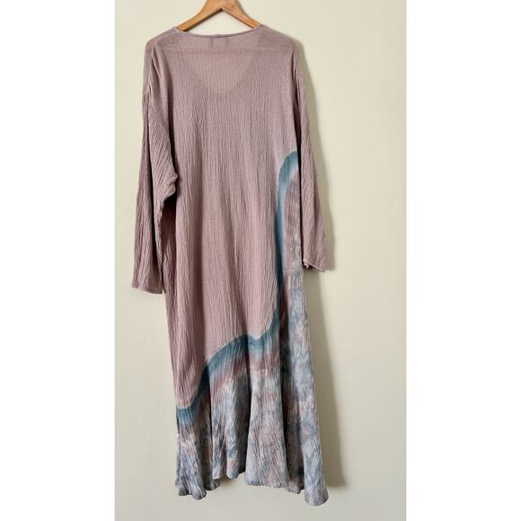 Carole Dolighan California Hand Dyed Women’s Dress Crinkle Large Made in USA - Picture 2 of 5